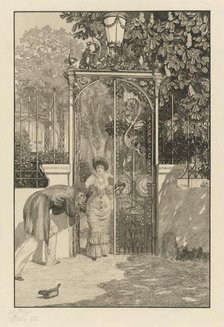 At the Gate (Am Thor), 1887. Creator: Max Klinger.