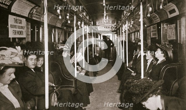 Hudson River subway train, New York, USA, c1901. Artist: Edwin Levick