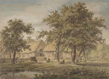 Landscape with a Farmhouse, 1757-1837. Creator: Adrianus de Visser.