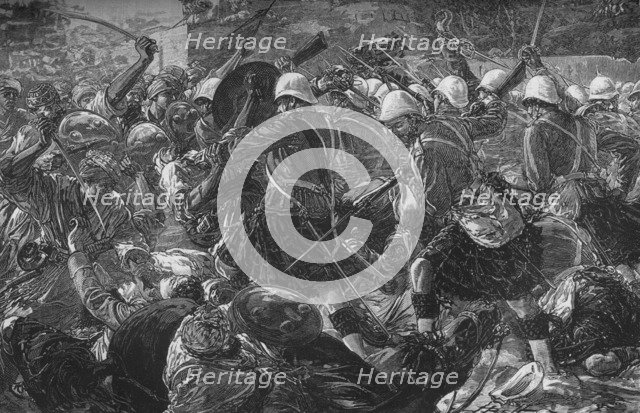 'Battle of Baba Wali: The Highlanders Clearing a Village', c1880. Artist: Unknown.