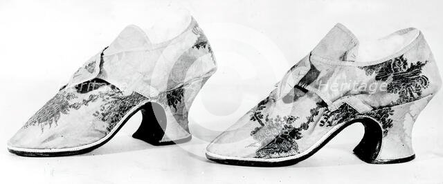 Pair of Shoes, England, c.1750s. Creator: Unknown.
