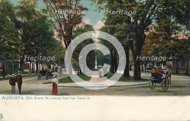 Greene Sreet, looking east from Center Street, Augusta, Georgia, America, c1910. Artist: Unknown