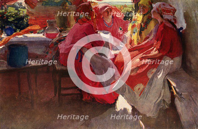 'Paying a Visit', 1915, (1939). Creator: Abram Arkhipov.