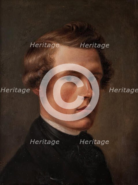 Self portrait, 1845. Creator: August Jernberg.