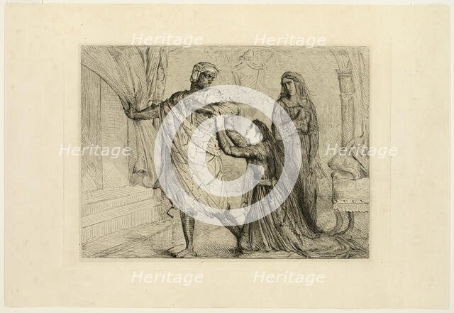 Away!, plate seven from Othello, 1844. Creator: Theodore Chasseriau.