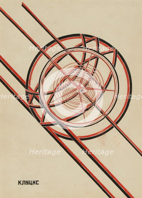 World October. Artist: Klutsis, Gustav (1895-1938)