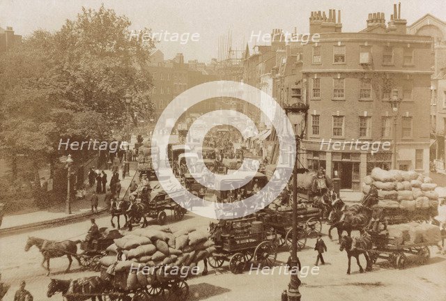 Junction of Tower Hill, Mansell Street and Tower Bridge, London, 11 June 1914. Artist: Unknown