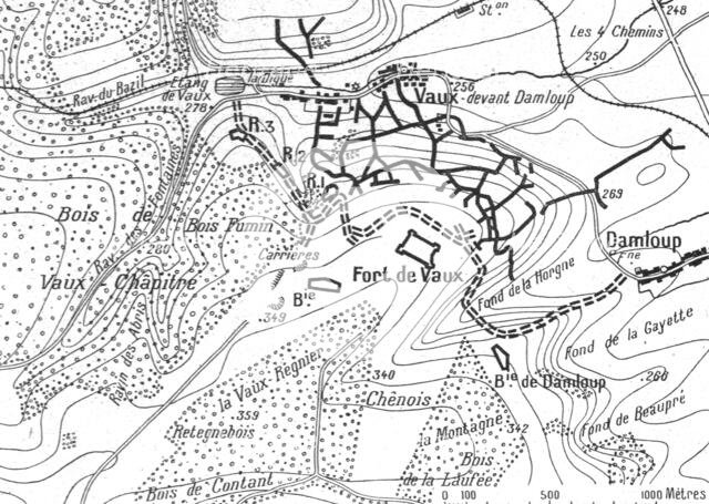'Episodes de la bataille de Verdun; La derniere phase de la resistance du fort de Vaux, 1916. Creator: Unknown.