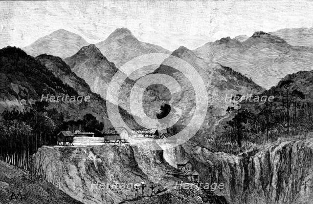 The Lushai Expedition: the village of Larkia, 1890. Creator: Unknown.