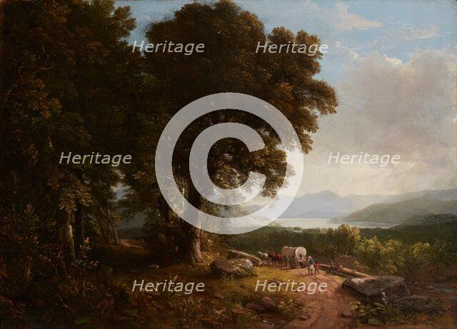 Landscape with Covered Wagon, 1847. Creator: Asher Brown Durand.