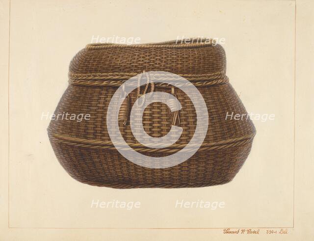 Traveling Basket, c. 1938. Creator: Vincent P. Rosel.