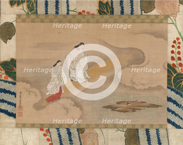 The God Izanagi and Goddess Izanami, 18th century. Creator: Nishikawa Sukenobu.