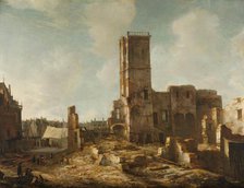 The Ruins of the Old Town Hall of Amsterdam after the Fire of 7 July 1652, 1652-1666. Creator: Jan Abrahamsz Beerstraten.