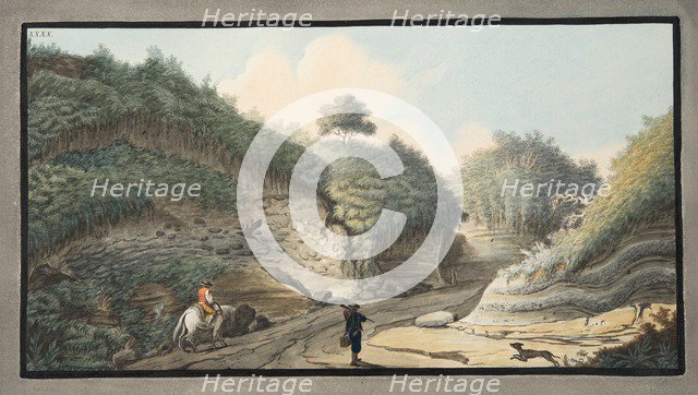 View of a hollow road leading from the Grotto of Pausilipo to Pianura, 1776.