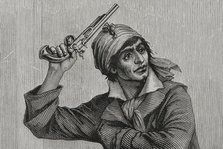 Jean-Paul Marat (1743-1793), French politician, Jacobin leader, 1876.  Creator: Adolphe François Pannemaker.