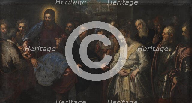 Christ and the Adulteress, 1575-1635. Creator: Domenico Tintoretto.