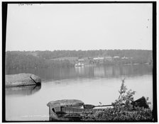 The Waubeek (Wawbeek Inn) from (Bartlett's?) Island, Upper Saranac Lake, Adirondack Mountains, c1902 Creator: William H. Jackson.