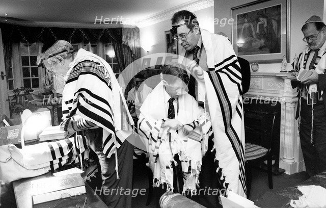 Asher Selman prepares for his Barmitzvah, 1996. Creator: Unknown.