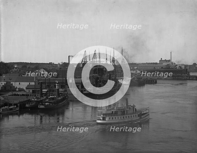 Coal wharves, Portsmouth, N.H., c1907. Creator: Unknown.