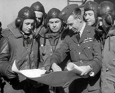 British Pilots Preparing for a Bombing Raid, 1941. Creator: British Pathe Ltd.