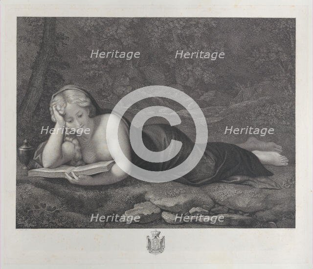 Mary Magdalene in penitence in the desert, ca. 1810. Creator: Giuseppe Longhi.