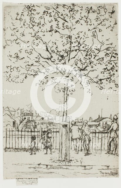 Chelsea Embankment, June, 5 p.m., 1889, 1889. Creator: Theodore Roussel.