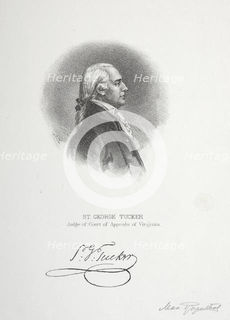 St. George Tucker, Judge of Court of Appeals of Virginia. Creator: Max Rosenthal (American, 1833-1918).