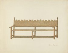 Mission Bench, c. 1936. Creator: Edward Jewett.