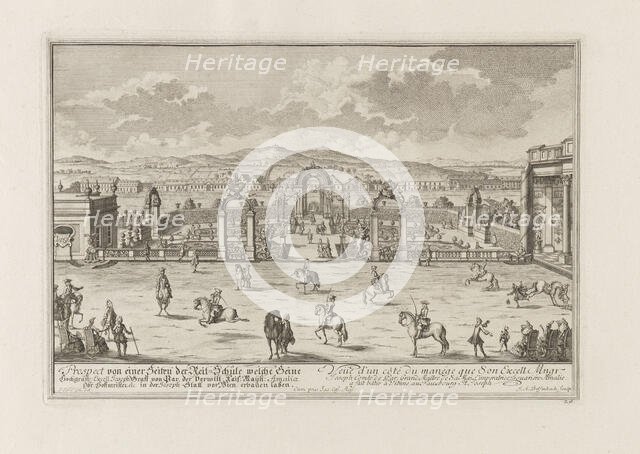 Count Paar's Riding School in Vienna, 1719. Creator: Fischer von Erlach, Joseph Emanuel (1693-1742).