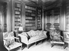 Library in Mrs. Hamilton Rice home, Newport, Rhode Island, 1917. Creator: Frances Benjamin Johnston.