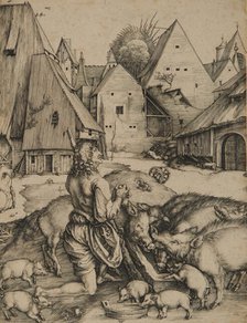 The Prodigal Son, c1496. Creator: Albrecht Durer.