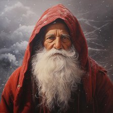 AI Image - Illustration of a South Asian Father Christmas, 2023. Creator: Heritage Images.