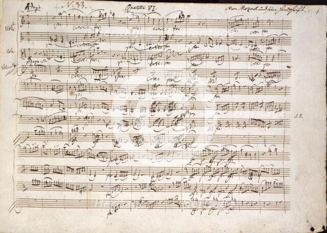 Quartetto VI, 1785.  Creator: Mozart.