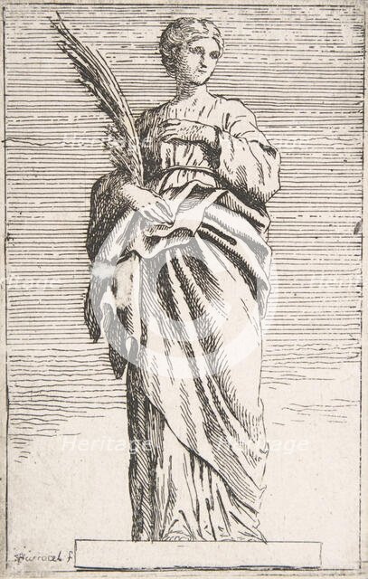 Standing Female Figure, ca. 1739-40., ca. 1739-40. Creator: Pierre Ignace Parrocel.