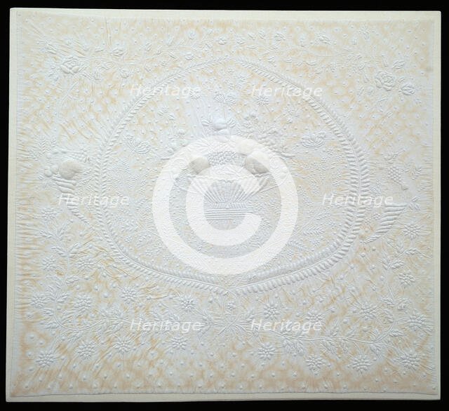 Bedcover (Crib Quilt), Connecticut, 1822. Creator: Auley Odell.