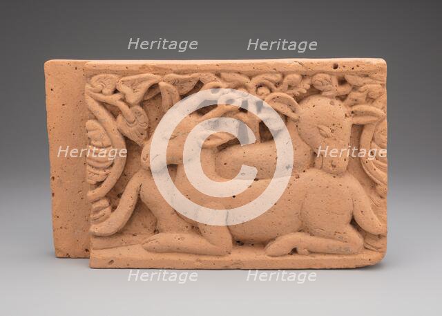 Architectural Panel with Deer, 14th/15th century. Creator: Unknown.