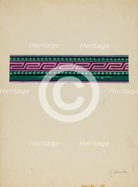 Wall Paper Border, c. 1936. Creator: Alfonso Umana.