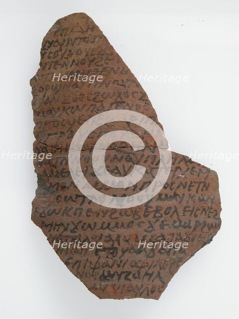 Ostrakon, Coptic, 7th century. Creator: Unknown.