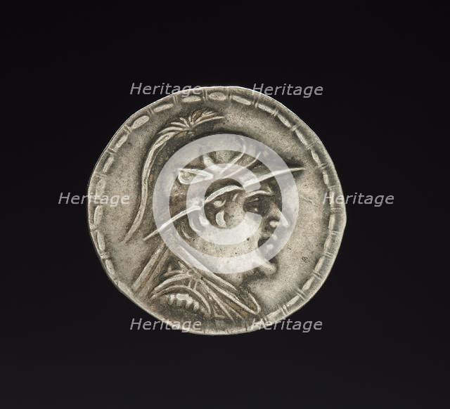 Coin of Eukratides I, 170-145 BC. Creator: Unknown.