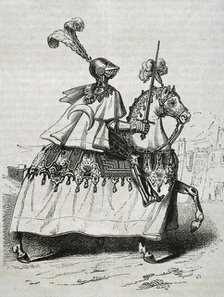 Don Alvaro de Luna wearing battle uniform, 1852.  Creator: Unknown.