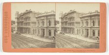 North side of California street, from Sansom street, looking west, 1867. Creator: Lawrence & Houseworth.