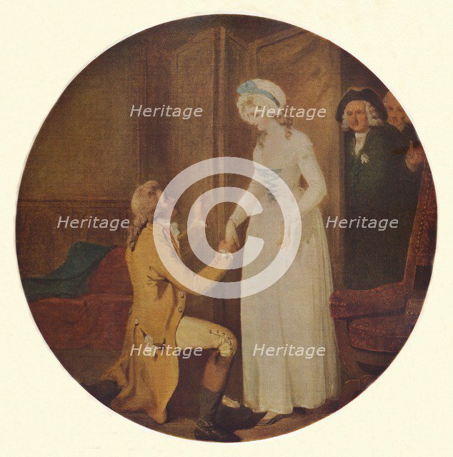 'Young Marlow and Miss Hardcastle: A Scene from She Stoops to Conquer by Oliver Goldsmith (Act V, Sc Artist: Francis Wheatley.