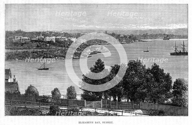 Elizabeth Bay, Sydney, 19th century.Artist: William Hatherell
