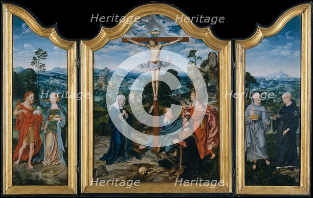 The Crucifixion with Saints and a Donor, ca. 1520. Creator: Joos van Cleve.