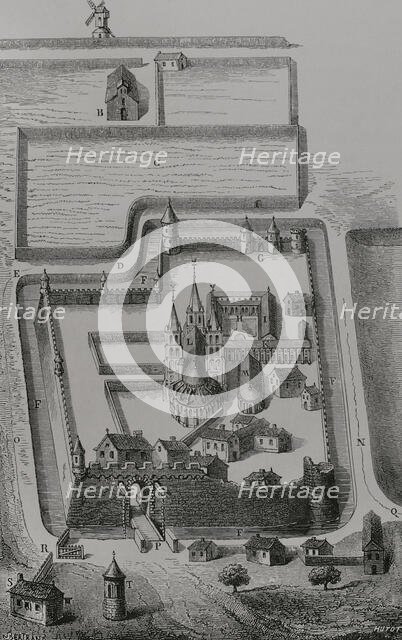 Abbey of Saint-Germain-des-Prés, Paris, France, 1877.  Creator: Jules Jean Marie Joseph Huyot.
