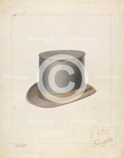 High Beaver Hat, c. 1937. Creator: Gordon Saltar.