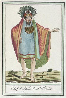Costumes de Différents Pays, 'Chef de l'Isle de Ste. Christine', c1797. Creators: Jacques Grasset de Saint-Sauveur, LF Labrousse.