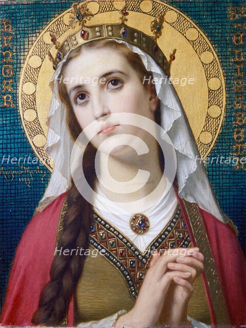 Saint Elizabeth of Hungary, 1879. Creator: Hugues Merle.
