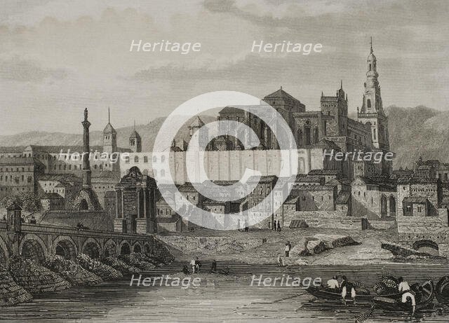 View of the Mosque and the Alcazar, Cordoba, Spain, 1853. Creator: Antonio Roca Sallent.