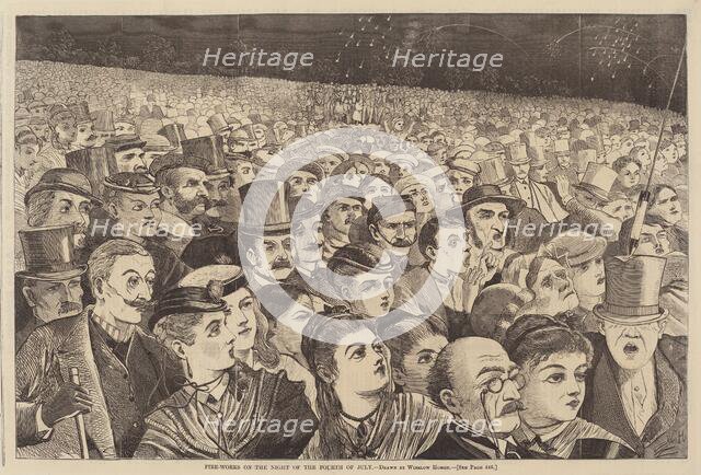 Fire Works on the Night of the Fourth of July, published 1868. Creator: Winslow Homer.